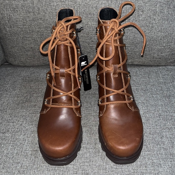 SOREL Joan Of Arctic Waterproof Wedge III Booties, HAZELNUT SIZE 8 US - Picture 3 of 10